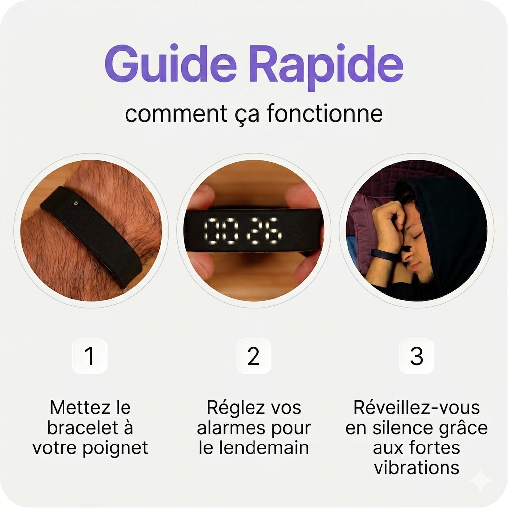 Bracelet Réveil Vibrant Intelligent - VIBRUP