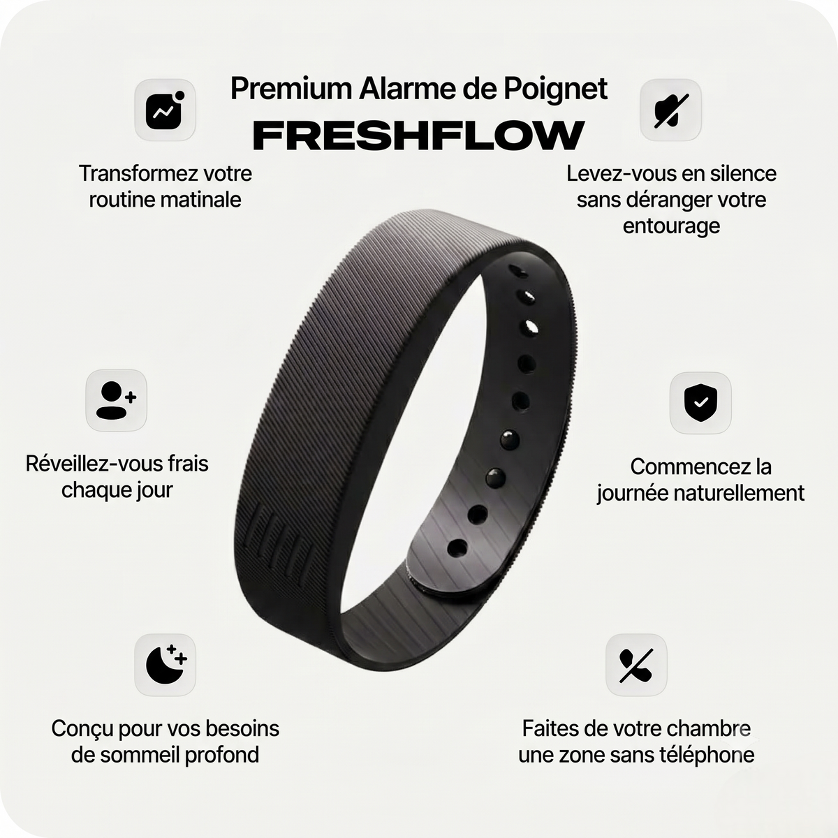 Bracelet Réveil Vibrant Intelligent - VIBRUP