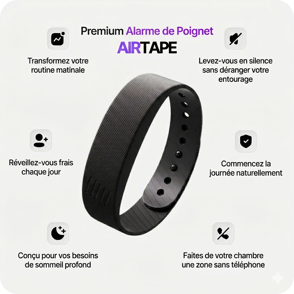 Bracelet Réveil Vibrant Intelligent - VIBRUP