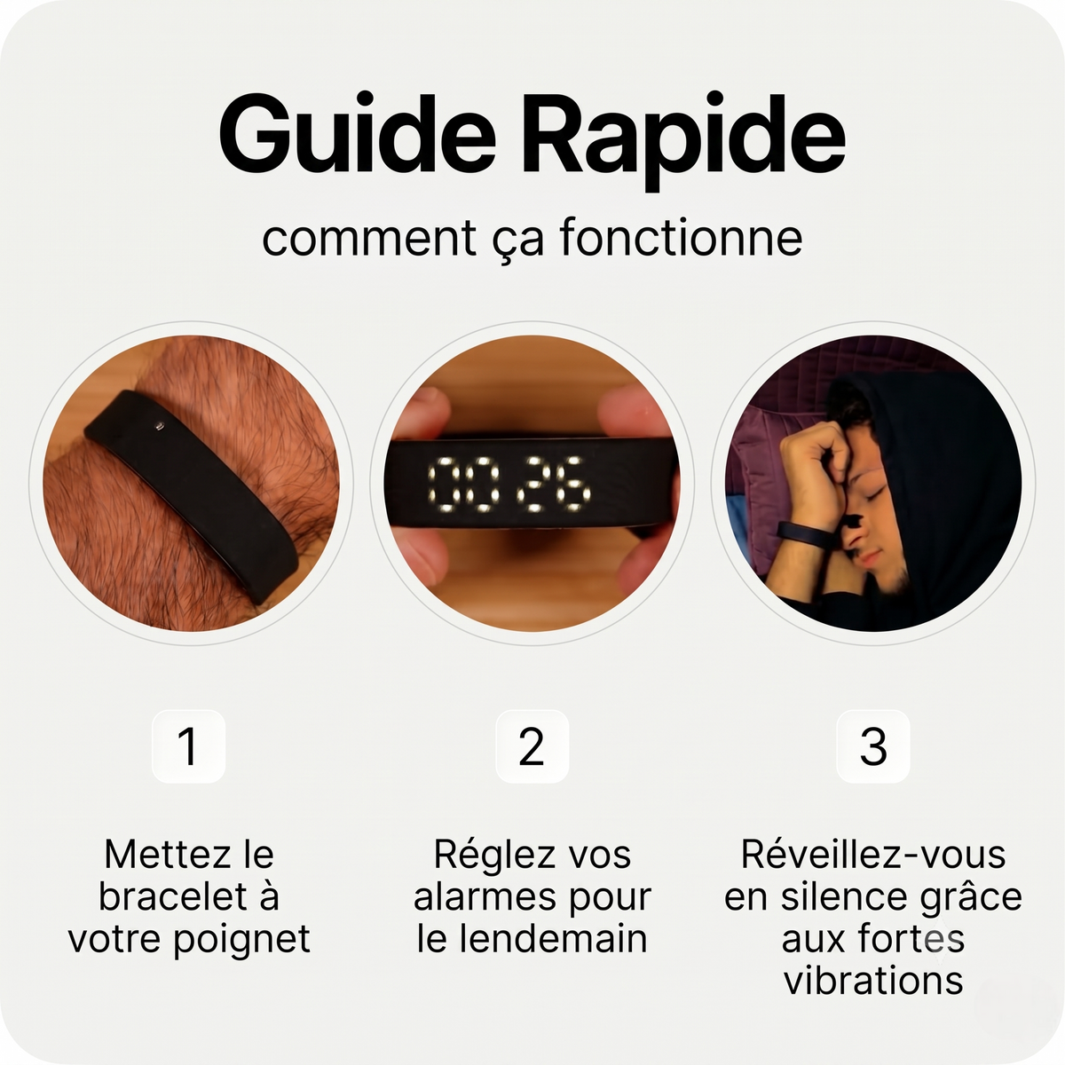 Bracelet Réveil Vibrant Intelligent - VIBRUP