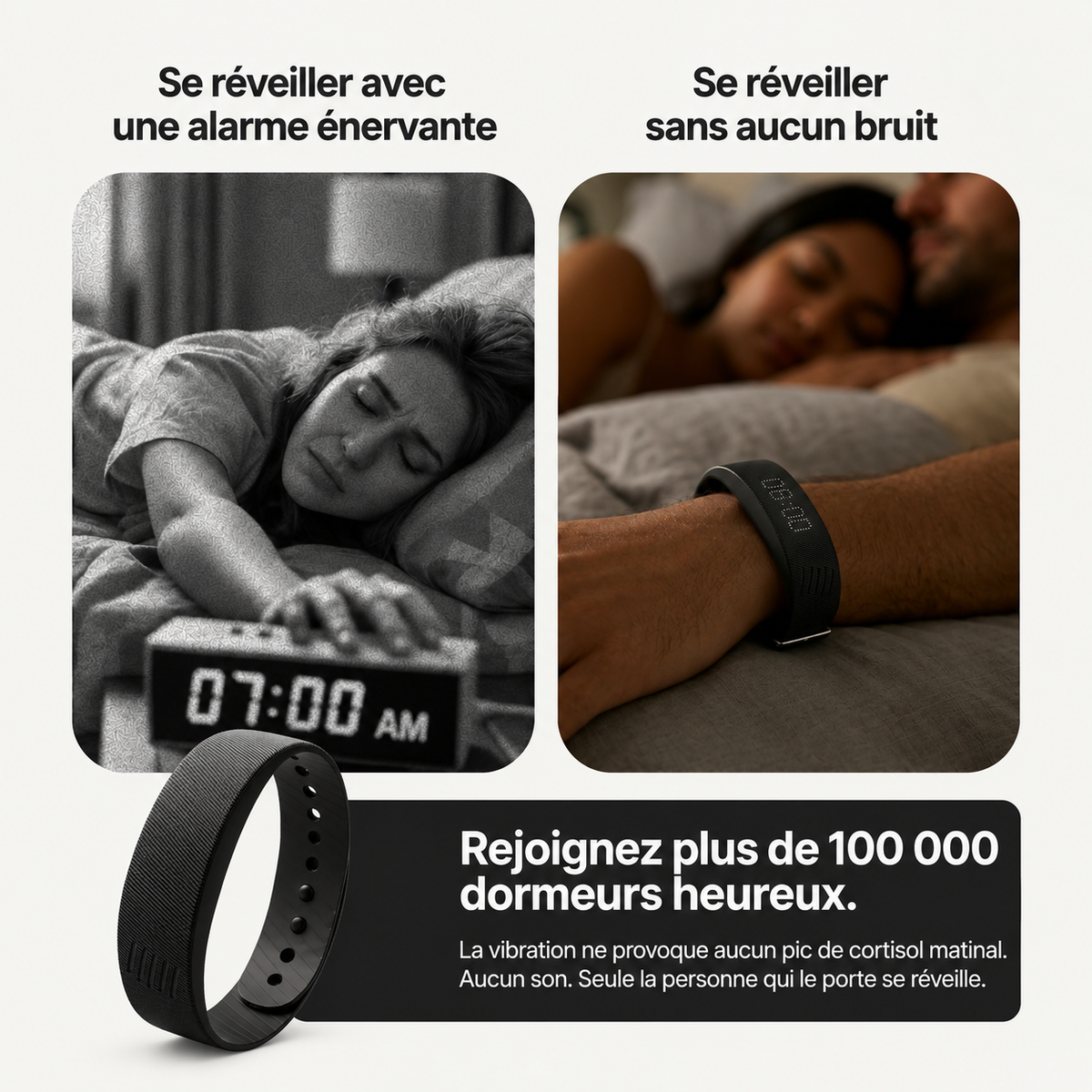 Bracelet Réveil Vibrant Intelligent - VIBRUP